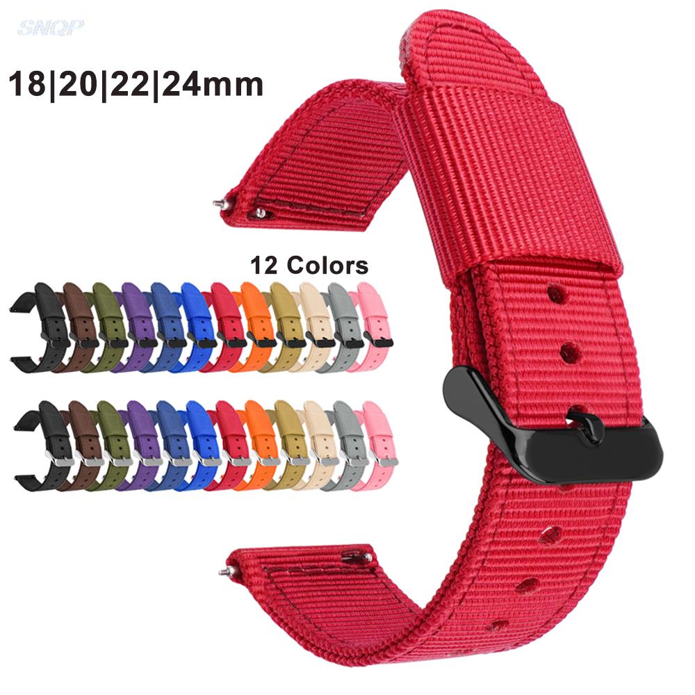 Canvas Strap Watch - 18mm 20mm 22mm 24mm Nylon Canvas