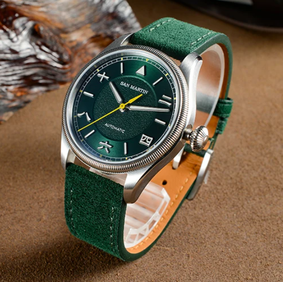 San Martin Men Automatic Watch – обзор и цена Leather Strap Quick Release