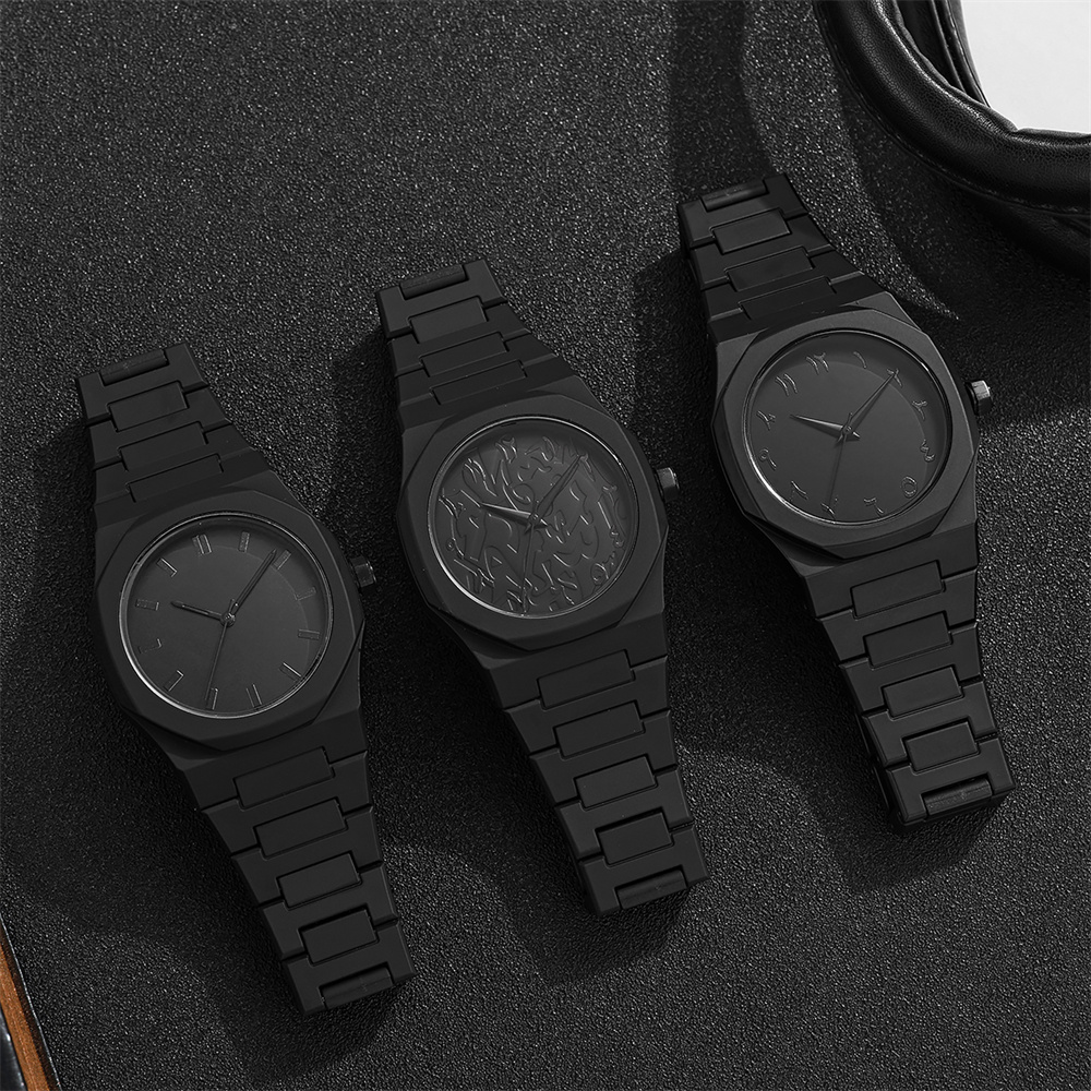 Men's Fashion Simple Black Lar – обзор и цена Butterfly Clasp Deployant
