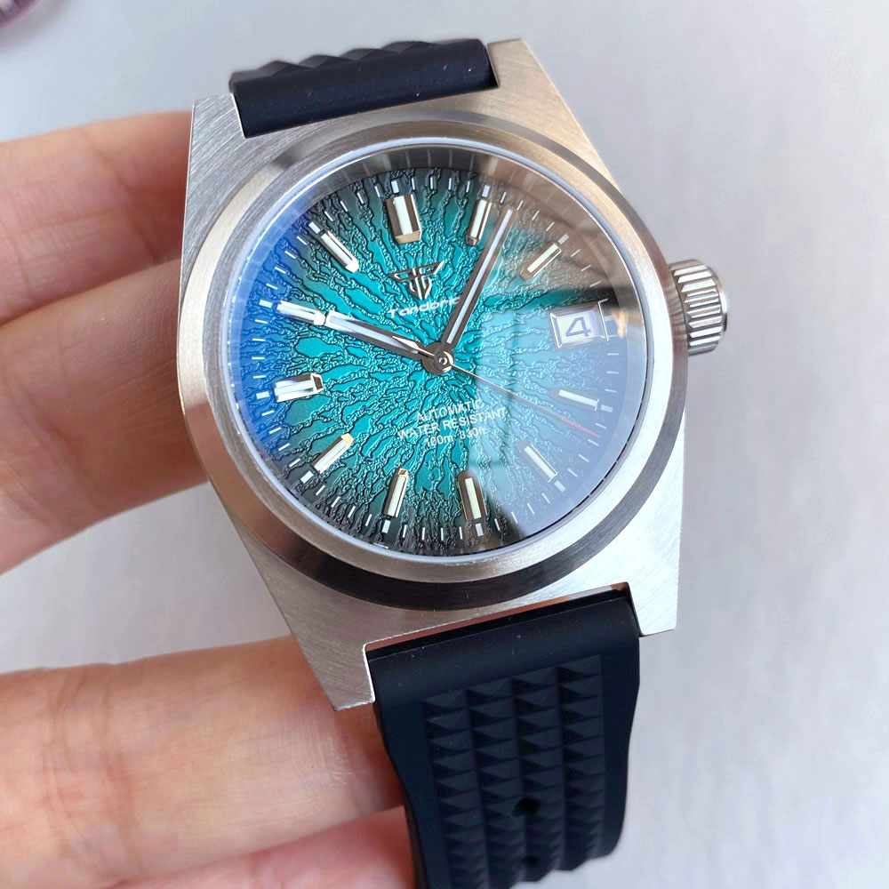 New 38mm Mechanical Watch Men  – обзор и цена Rubber Strap Diver