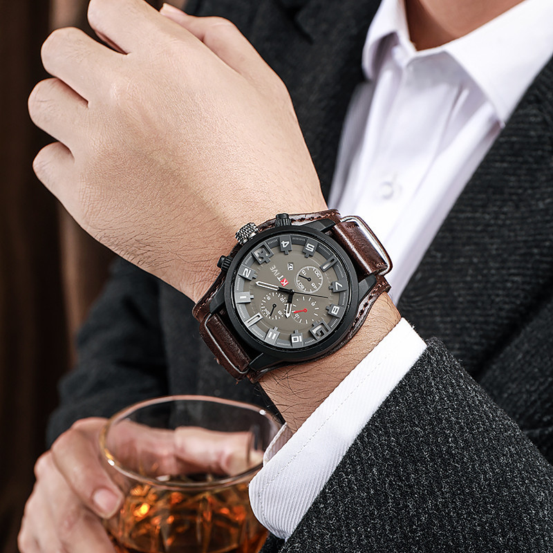 Retro Men's Watches Classic Lu – обзор и цена Leather Watch Band Men