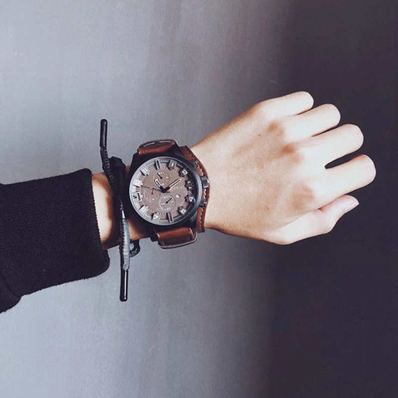 Retro Men's Watches Classic Lu – обзор и цена Leather Watch Band Men