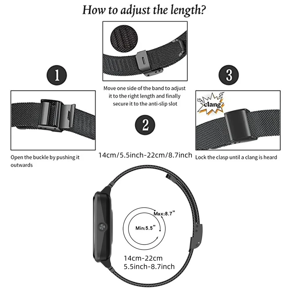 Metal Bands for Huawei Band 6/ – обзор и цена Mesh Strap Metal