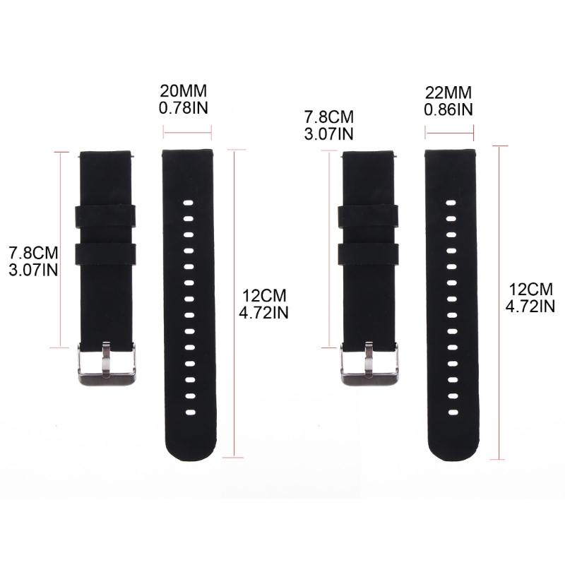 Silicone Strap 20/22mm Soft Qu – обзор и цена Silicone Watch Band 22Mm
