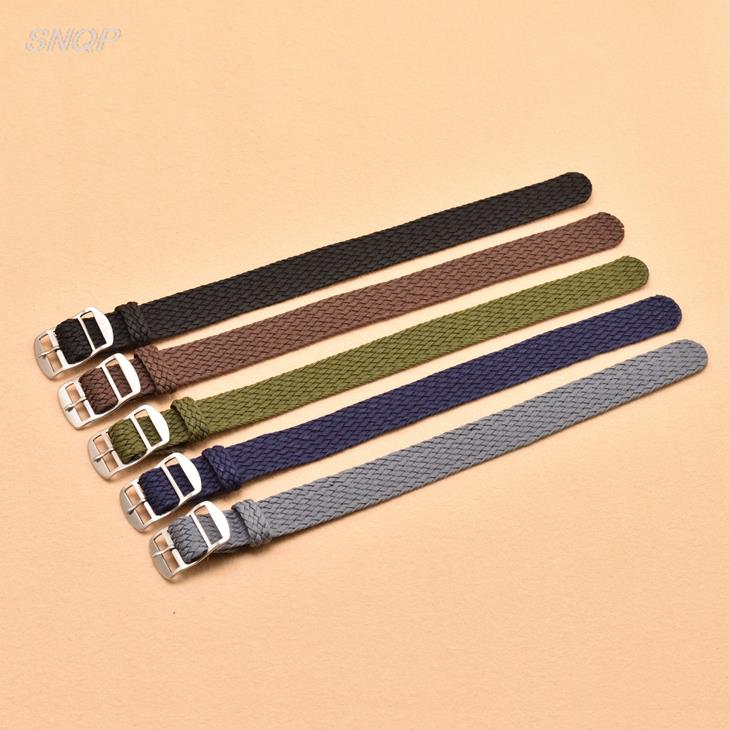 20mm 22mm Black Navy solid col – обзор и цена Perlon Strap Woven