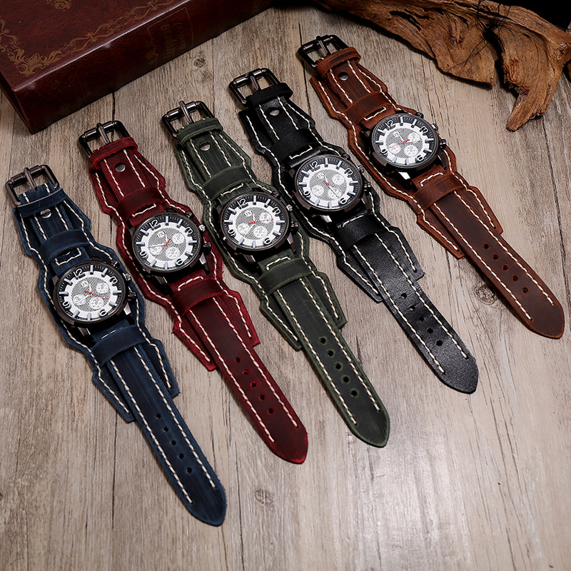 New Retro Mens Watches Genuine – обзор и цена Leather Watch Band Men