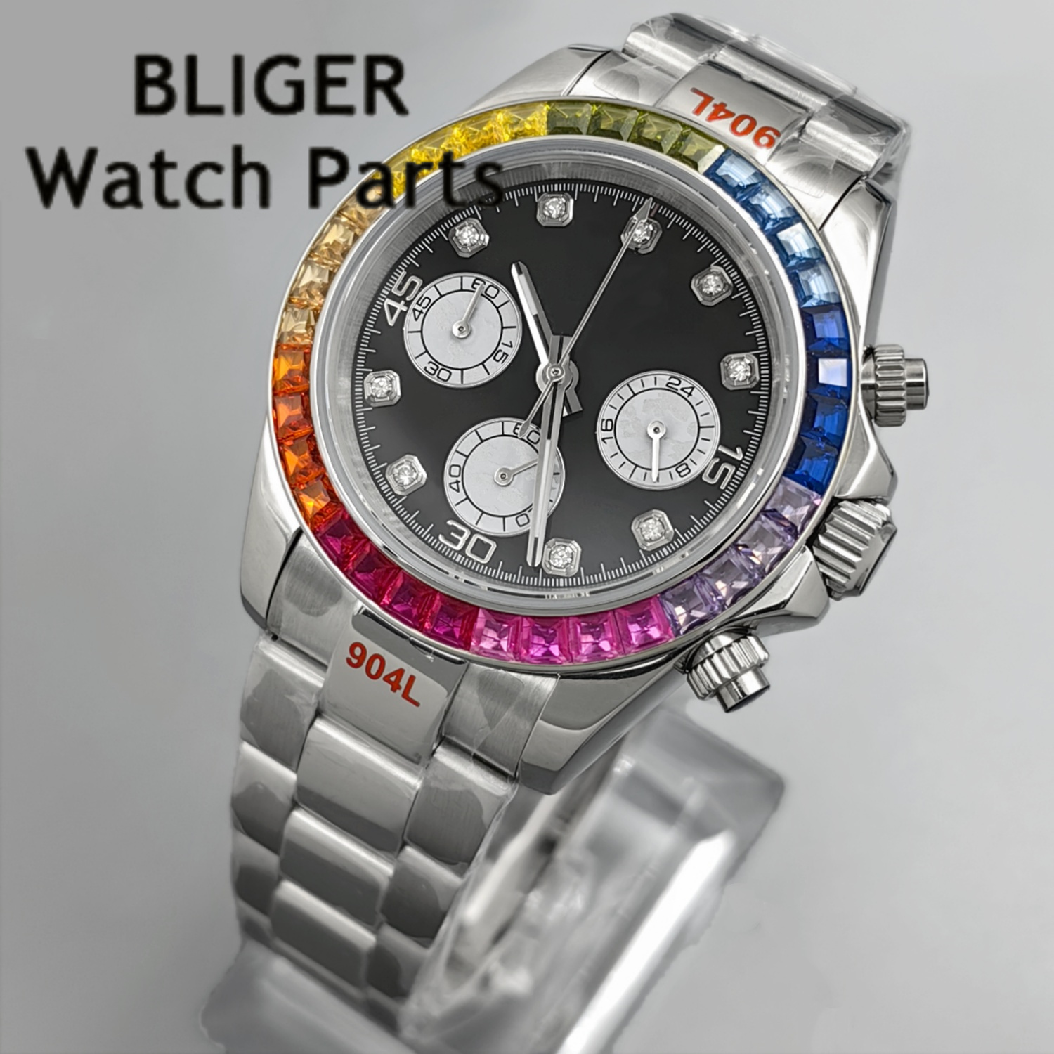 BLIGER Black Panda Dial Multic – обзор и цена Rubber Strap Diver