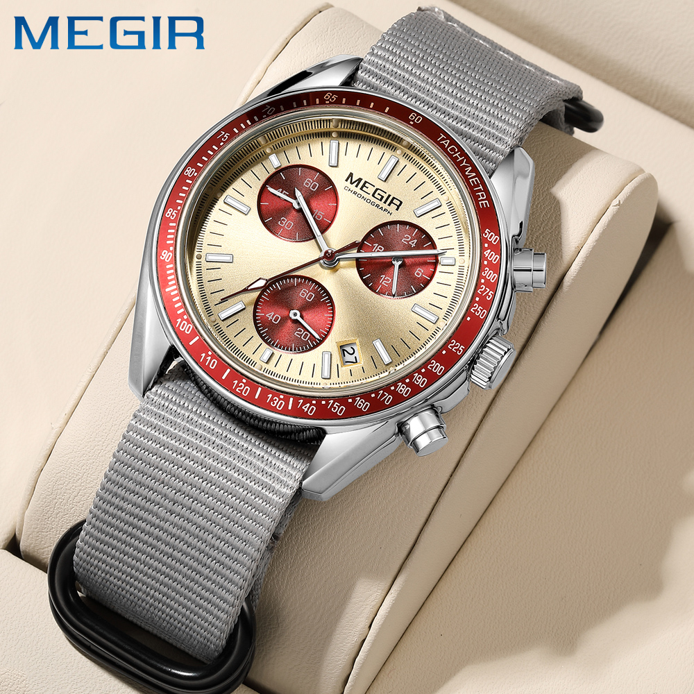 MEGIR New Luxury Men's Watches – обзор и цена Canvas Strap Watch