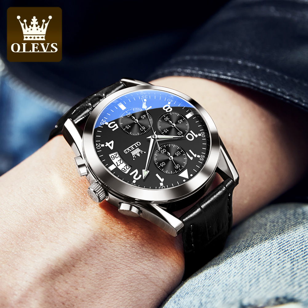 OLEVS Quartz Watch for Men Ori – обзор и цена Leather Watch Band Men