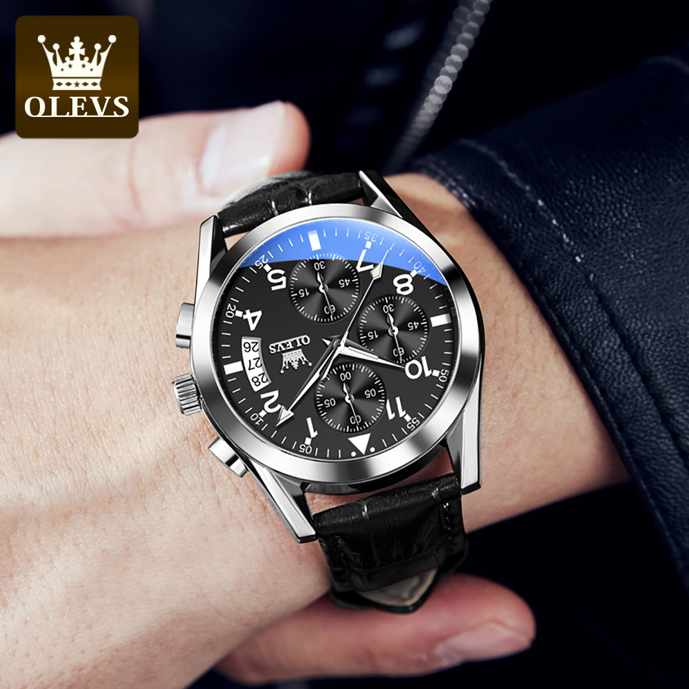 OLEVS Quartz Watch for Men Ori – обзор и цена Leather Watch Band Men