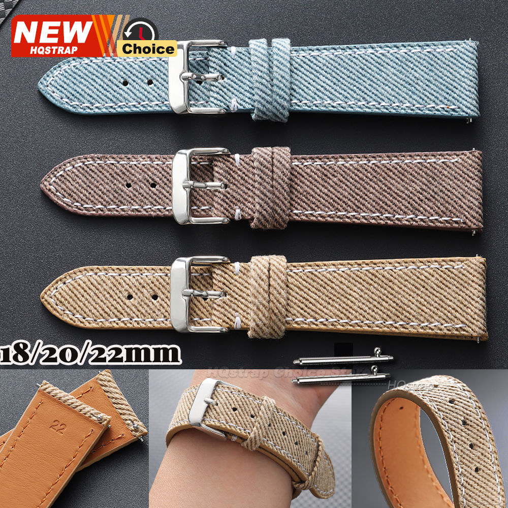 Nylon Denim Fabric Watch Strap – обзор и цена Canvas Strap Watch