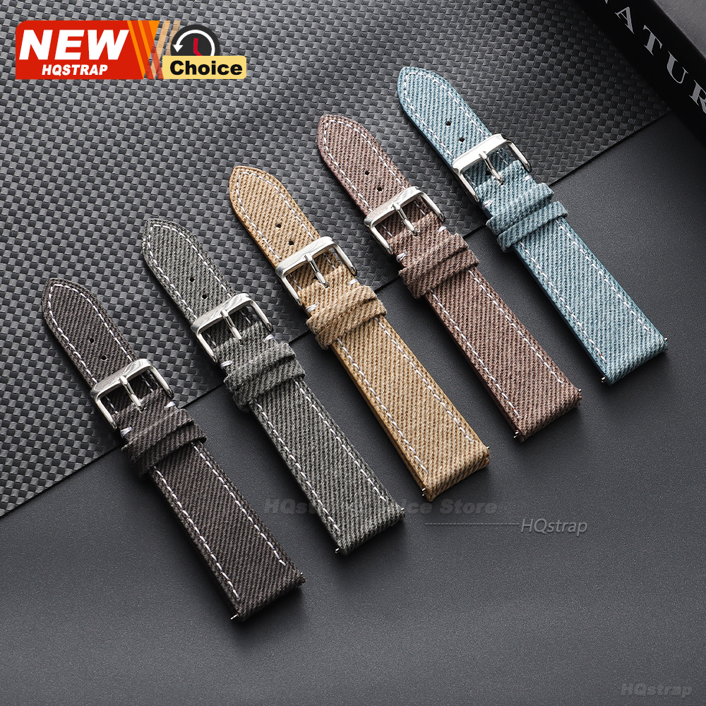 Nylon Denim Fabric Watch Strap – обзор и цена Canvas Strap Watch