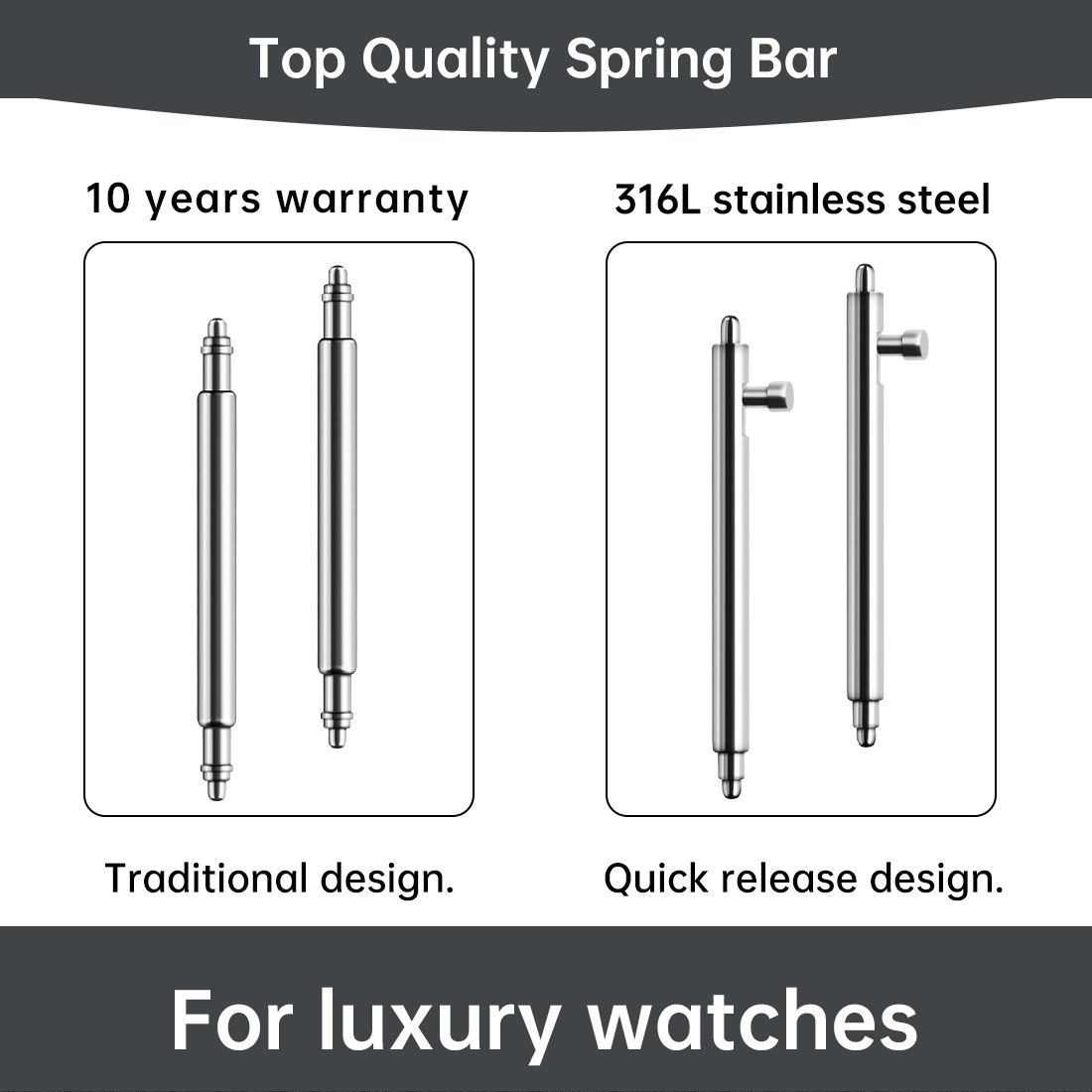 Maikes 316L Stainless Steel Qu – обзор и цена Leather Strap Quick Release