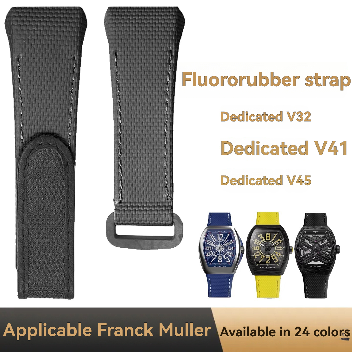 For Franck Muller V45 Fluororu – обзор и цена Leather Strap Quick Release