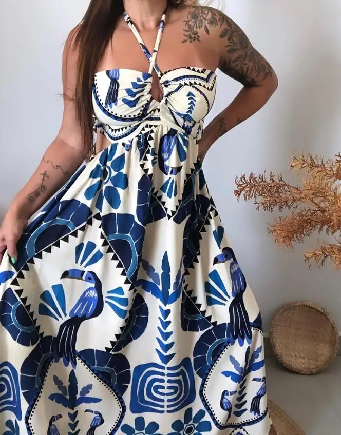 Summer Dress Woman  Vintage Tr – обзор и цена Tropic Strap Vintage