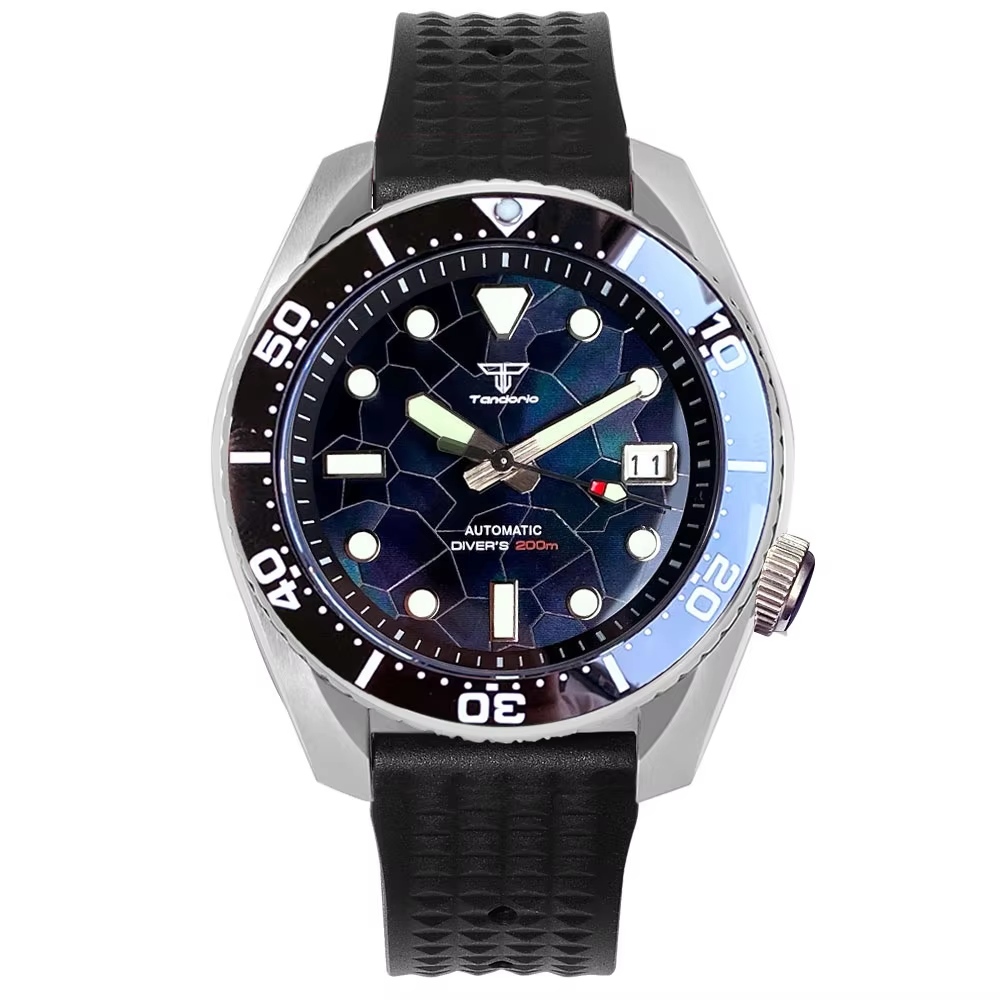 Tandorio 42.5mm Japan NH35A Au – обзор и цена Rubber Strap Diver