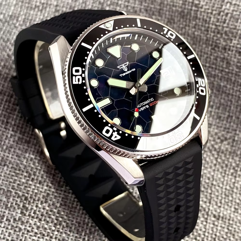 Tandorio 42.5mm Japan NH35A Au – обзор и цена Rubber Strap Diver