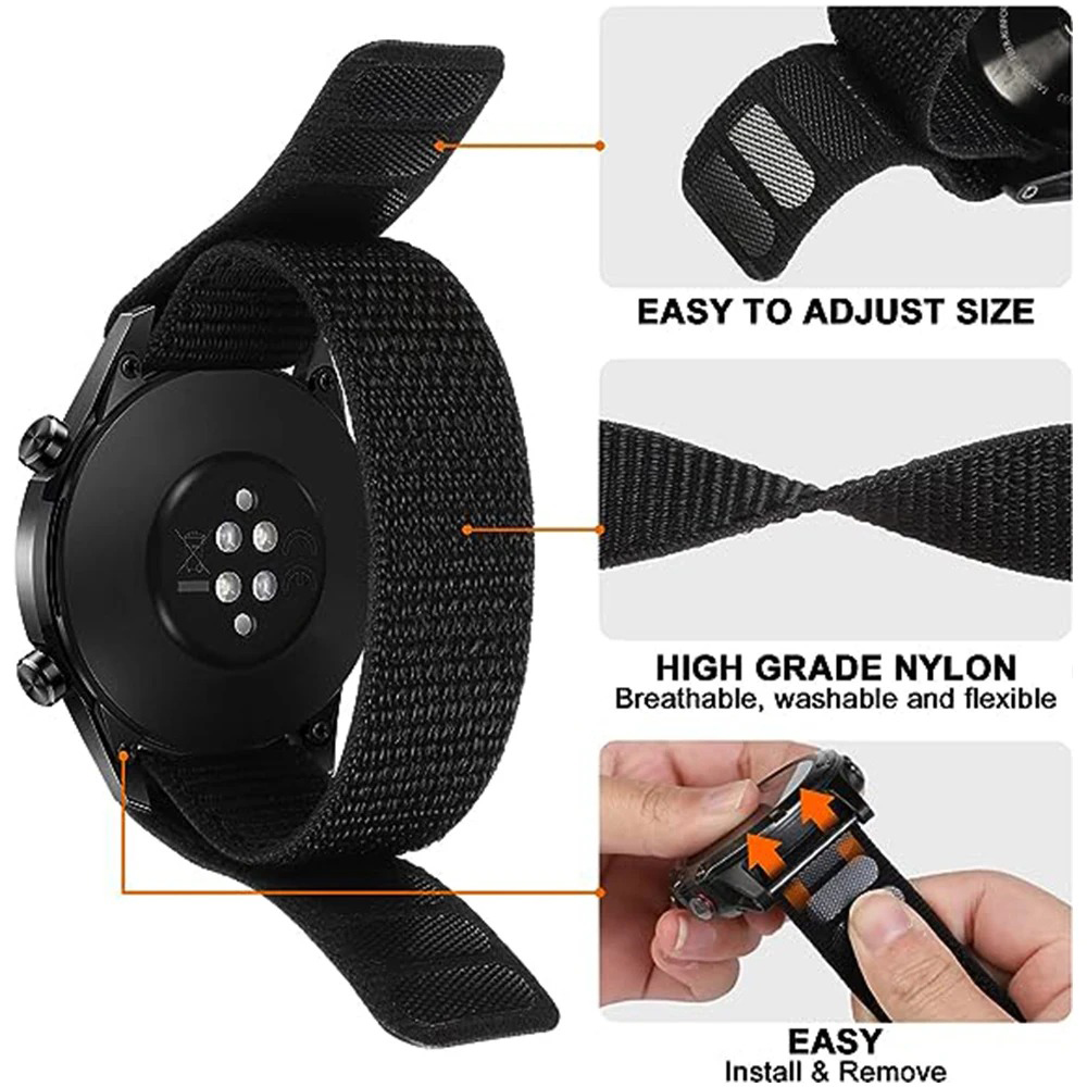 26/22mm Hook Loop Nylon Watch  – обзор и цена Sport Loop Velcro