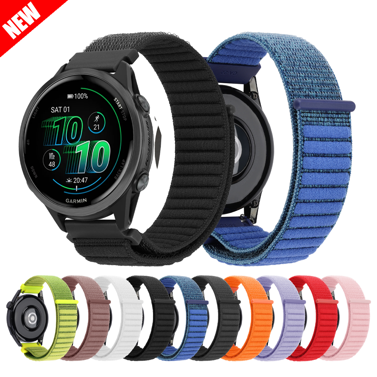 Nylon loop Band For Garmin Viv – обзор и цена Sport Loop Velcro