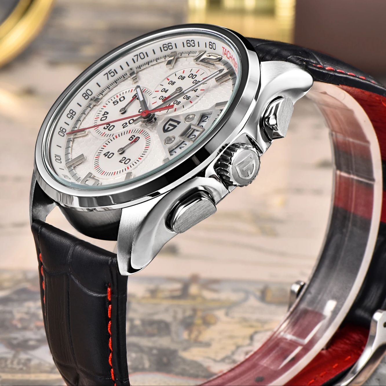 Pagani PD3306 Mens Quartz Watc – обзор и цена Leather Watch Band Men