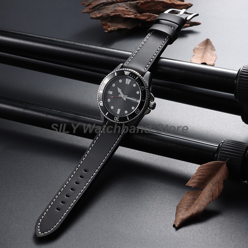 Genuine Leather Watchband 18mm – обзор и цена Rubber Strap Diver