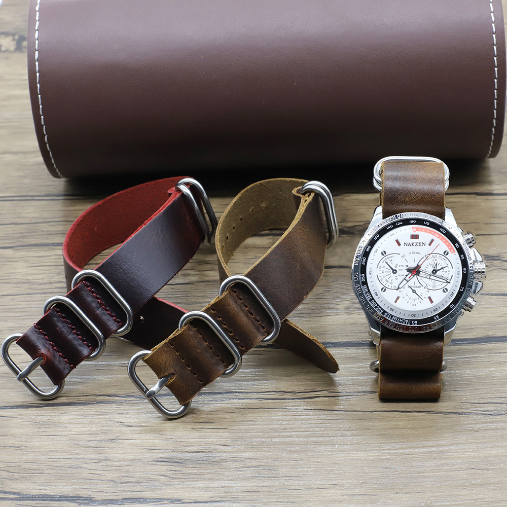 Genuine Leather Watch Band 18m – обзор и цена Nato Strap Nylon