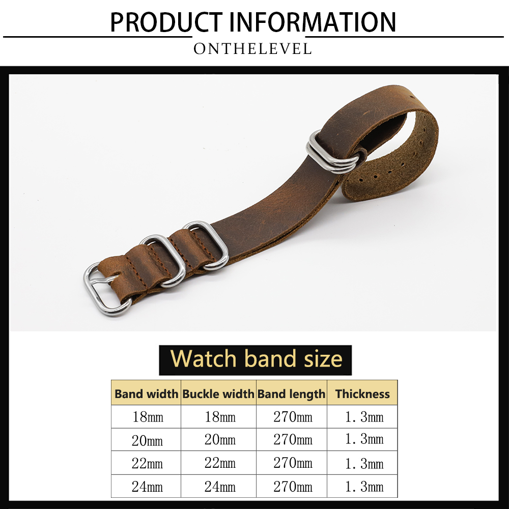 Genuine Leather Watch Band 18m – обзор и цена Nato Strap Nylon