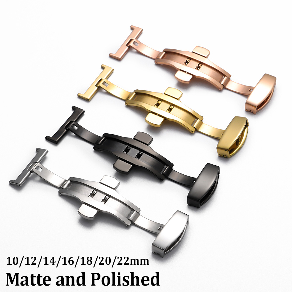 10/12/14/16/18/20/22mm Polishe – обзор и цена Butterfly Clasp Deployant