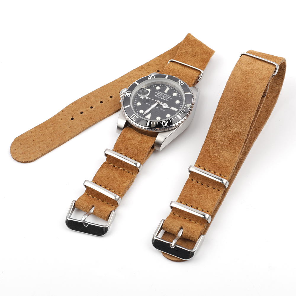 Soft Retro Suede Genuine Leath – обзор и цена Nato Strap Nylon