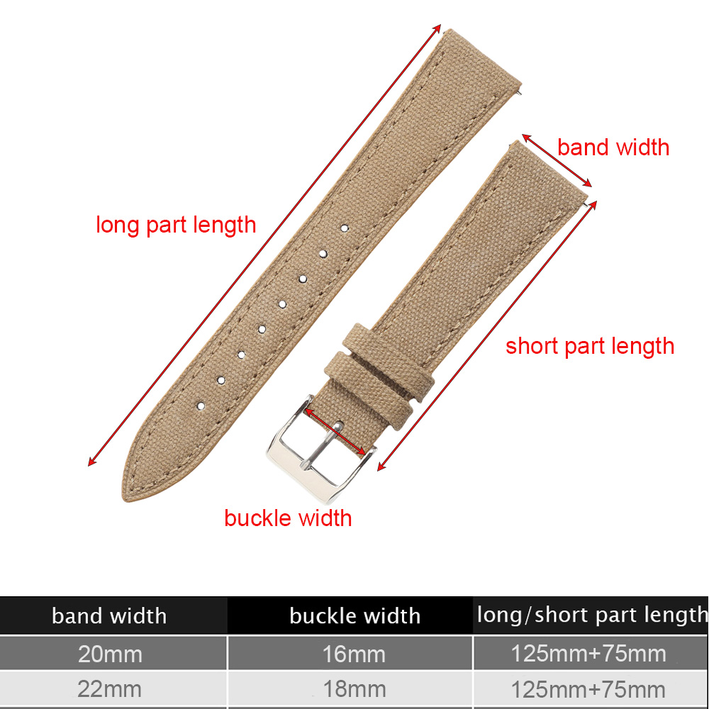 Handcrafted Slim Watch Strap 2 – обзор и цена Canvas Strap Watch
