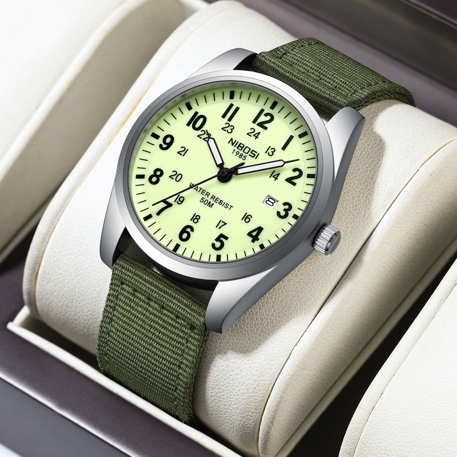 NIBOSI Mens Watches Analog Mil – обзор и цена Tropic Strap Vintage