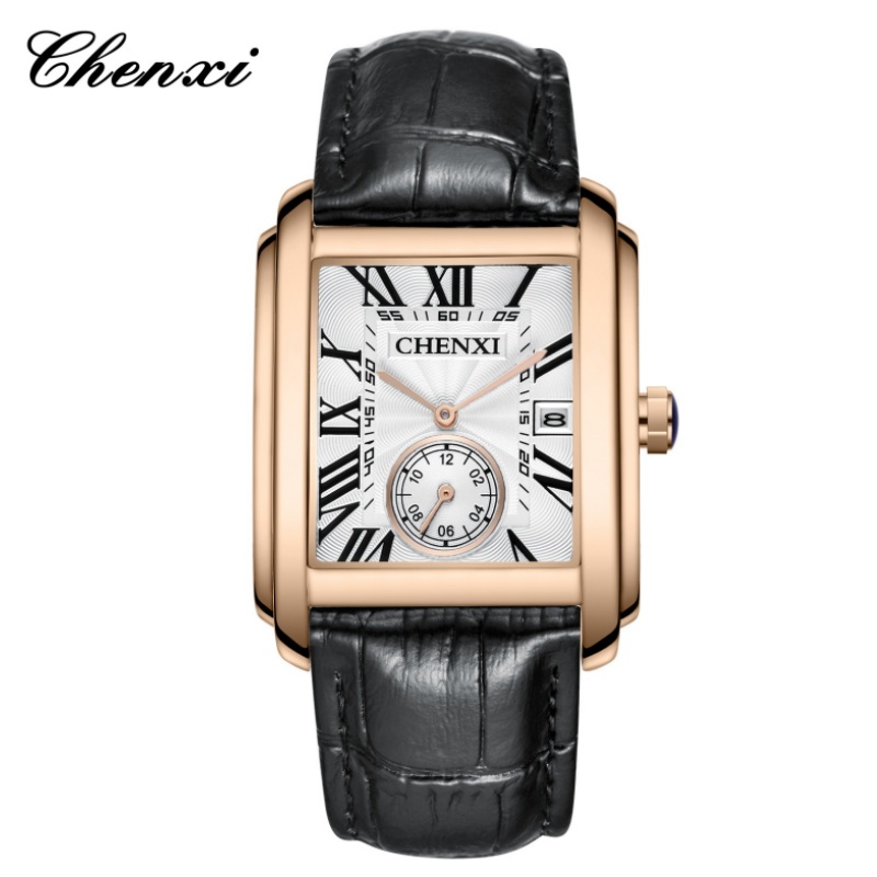 CHENXI 8216 Fashion Classic Sq – обзор и цена Leather Watch Band Men