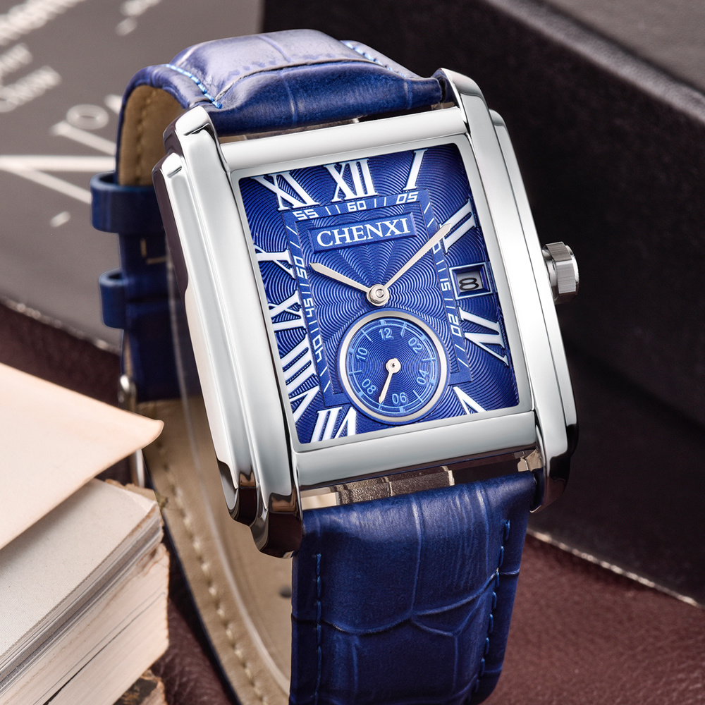 CHENXI 8216 Fashion Classic Sq – обзор и цена Leather Watch Band Men