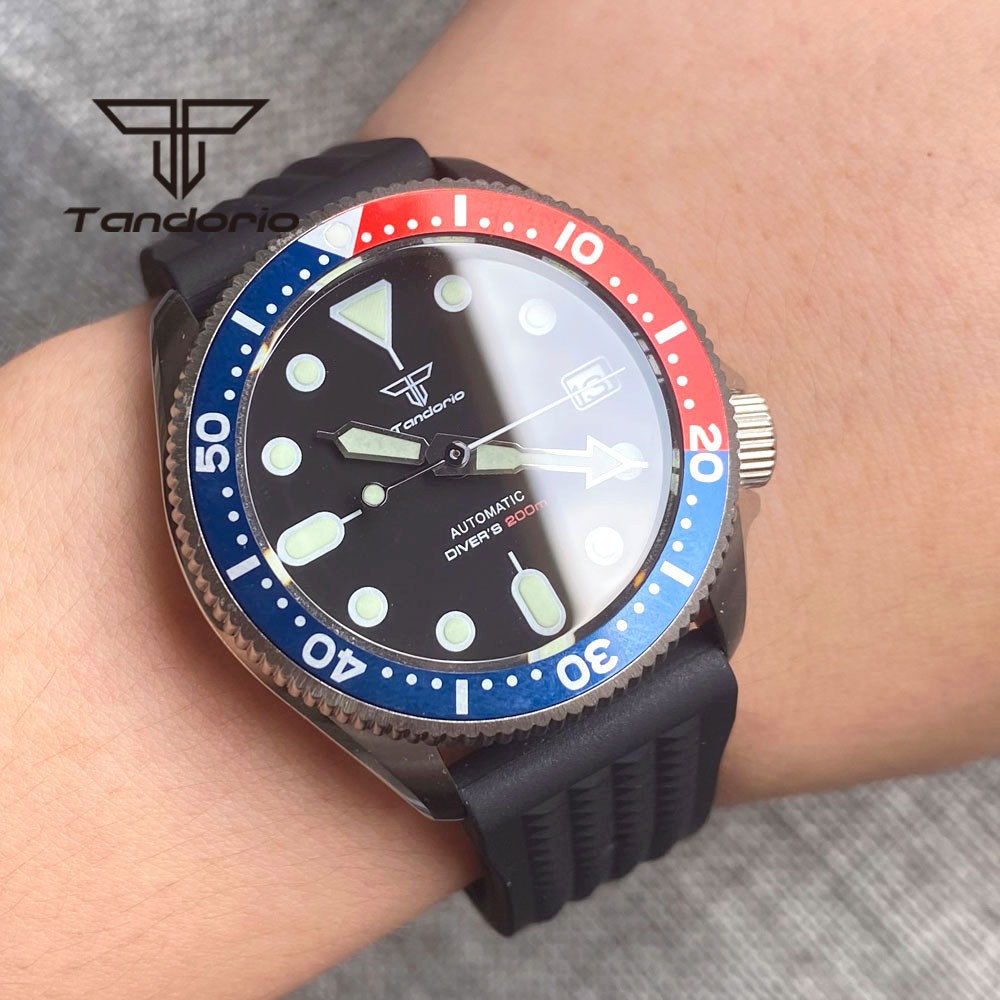 Tandorio NH35A 37mm Automatic  – обзор и цена Rubber Strap Diver