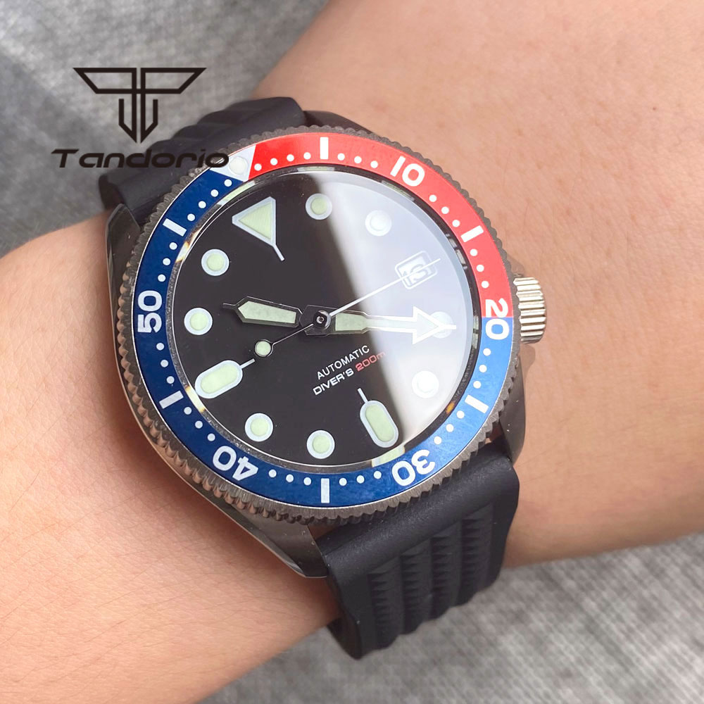 Tandorio NH35A 37mm Automatic  – обзор и цена Rubber Strap Diver