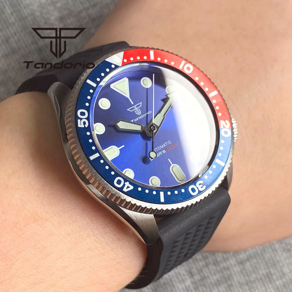 Tandorio NH35A 37mm Automatic  – обзор и цена Rubber Strap Diver