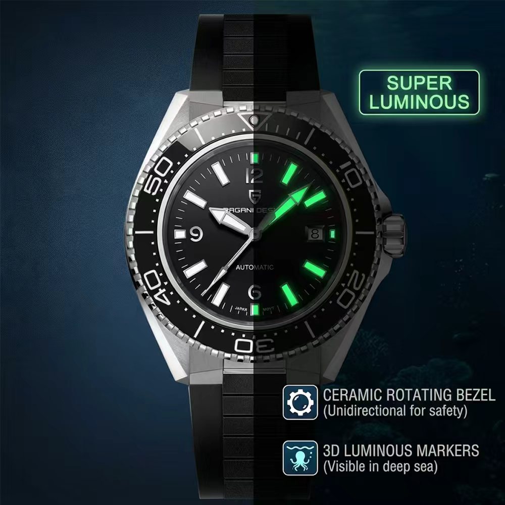 Pagani Design Luxury Men's Aut – обзор и цена Rubber Strap Diver