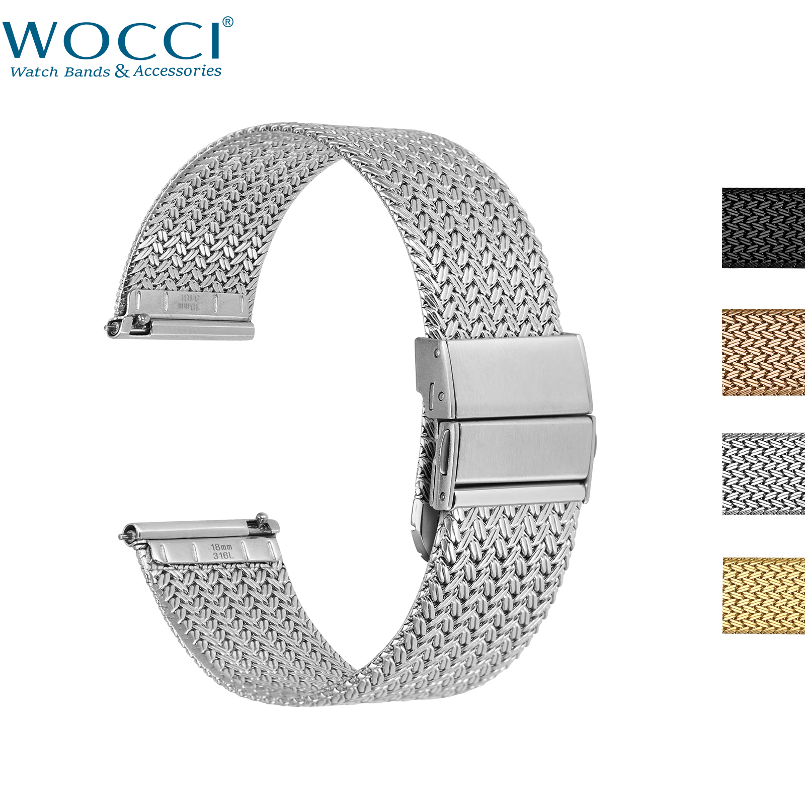 WOCCI Elite Metal Watch Band,  – обзор и цена Mesh Strap Metal