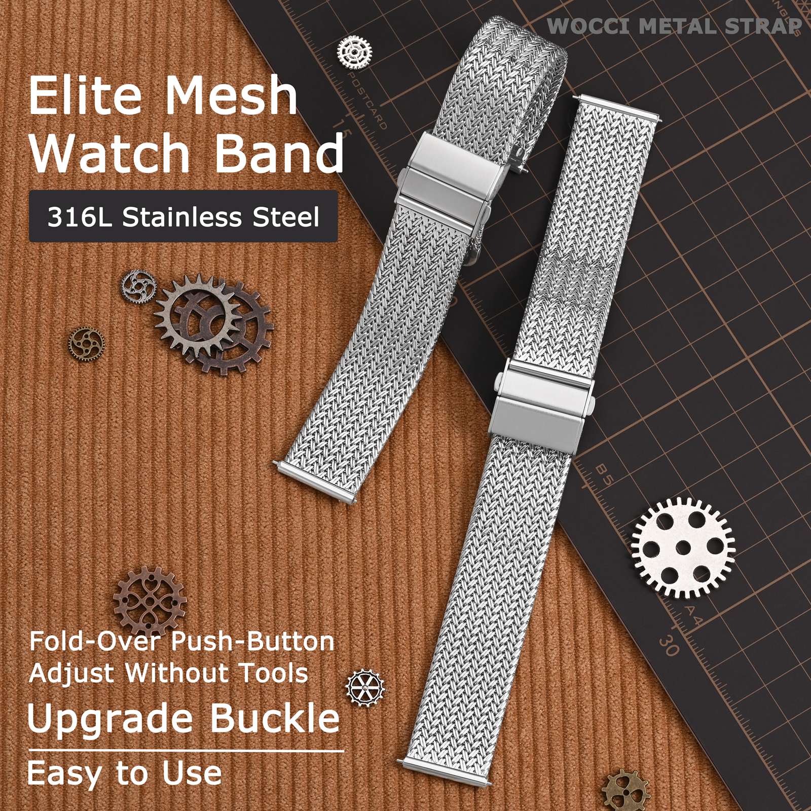 WOCCI Elite Metal Watch Band,  – обзор и цена Mesh Strap Metal