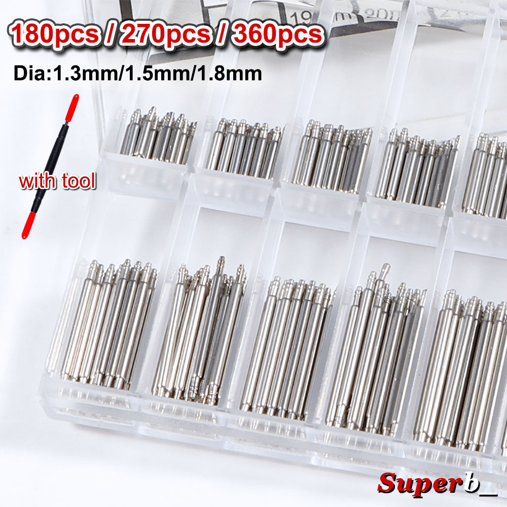 360pcs Dia 1.3mm/1.5mm/1.8mm S – обзор и цена Spring Bar Tool Set