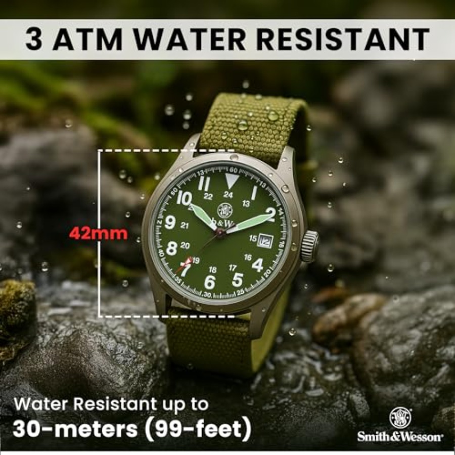 Men's Military Watch, 3 Interc – обзор и цена Canvas Strap Watch
