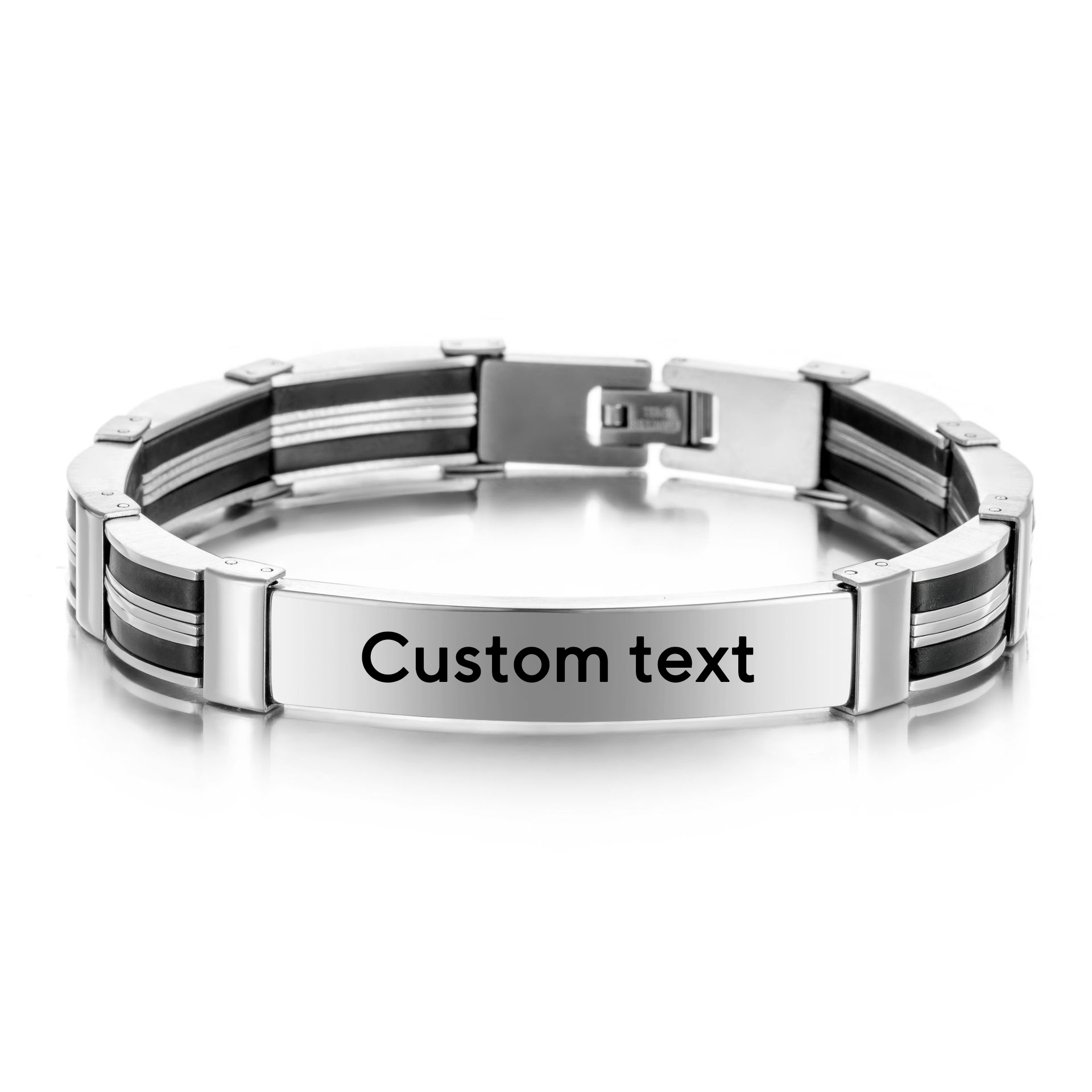 Punk Custom TEXT Name Men Stai – обзор и цена Silicone Band Women