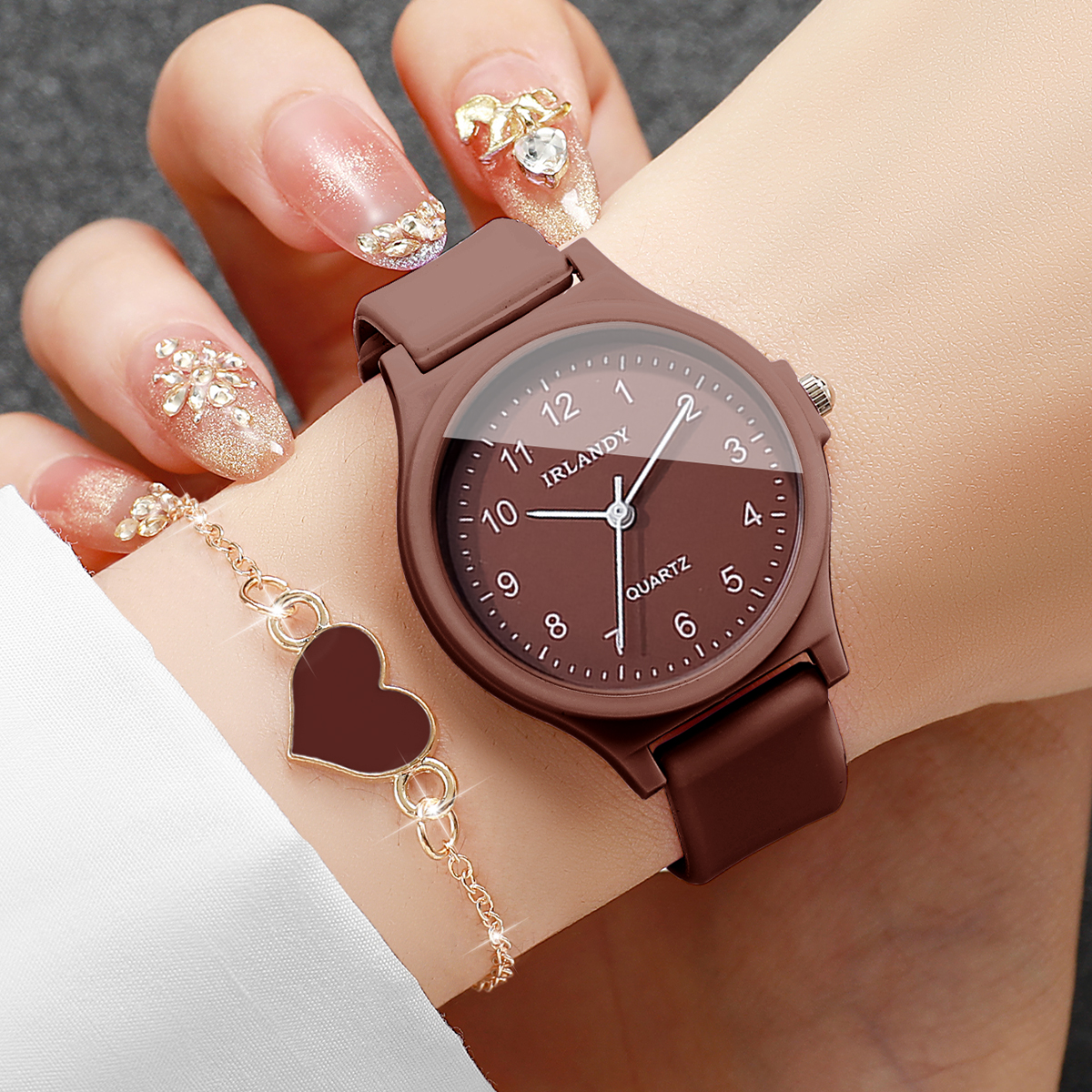 2PCS Fashion Arabic Dial Women – обзор и цена Silicone Band Women