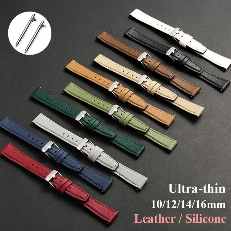Ultra-thin Leather Watch Band  – обзор и цена Leather Strap Quick Release