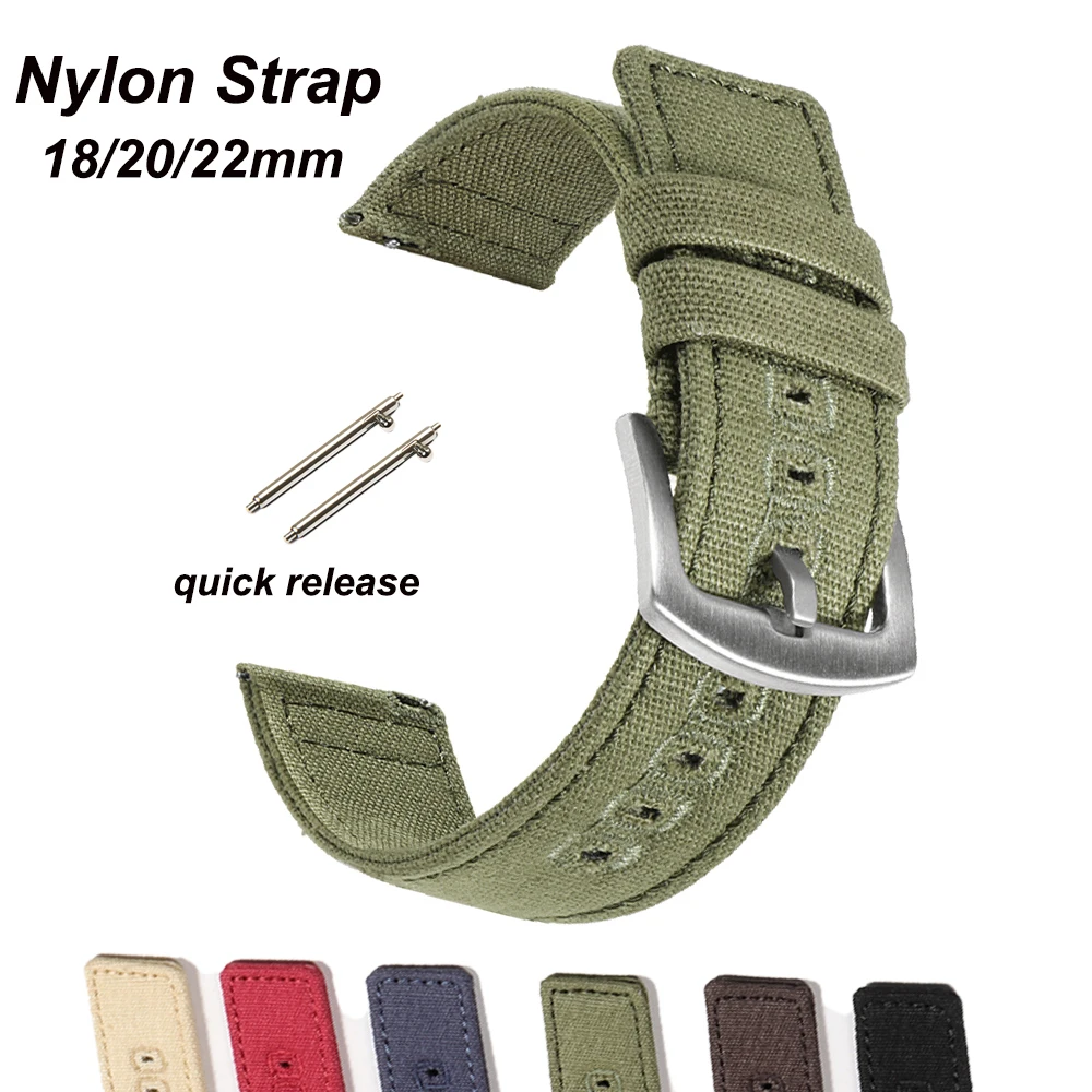 18mm 20mm Nylon Woven Canvas W – обзор и цена Perlon Strap Woven