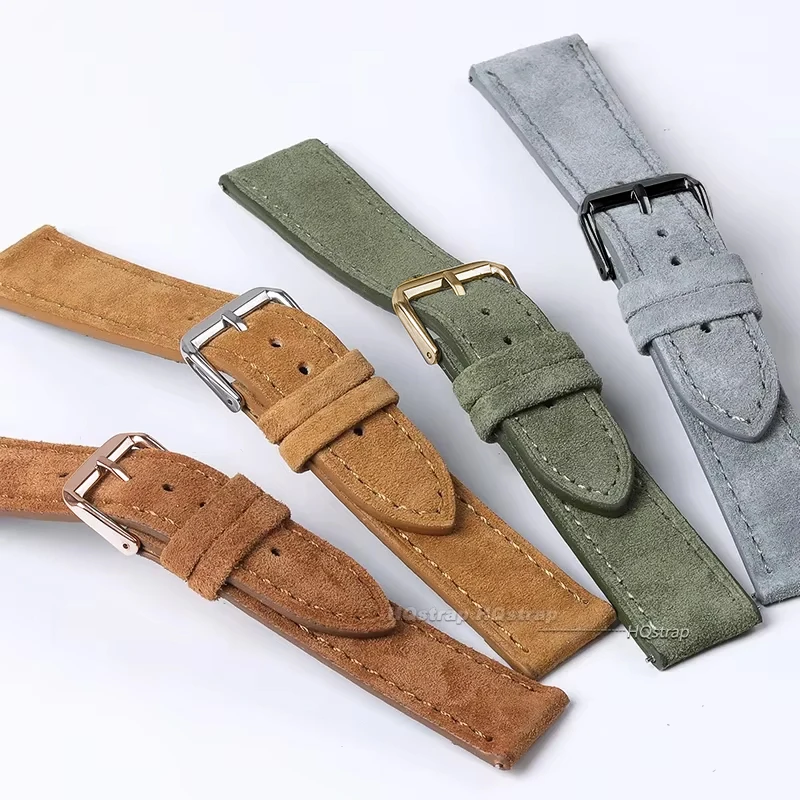 Suede Genuine Leather Watchban – обзор и цена Suede Strap Watch