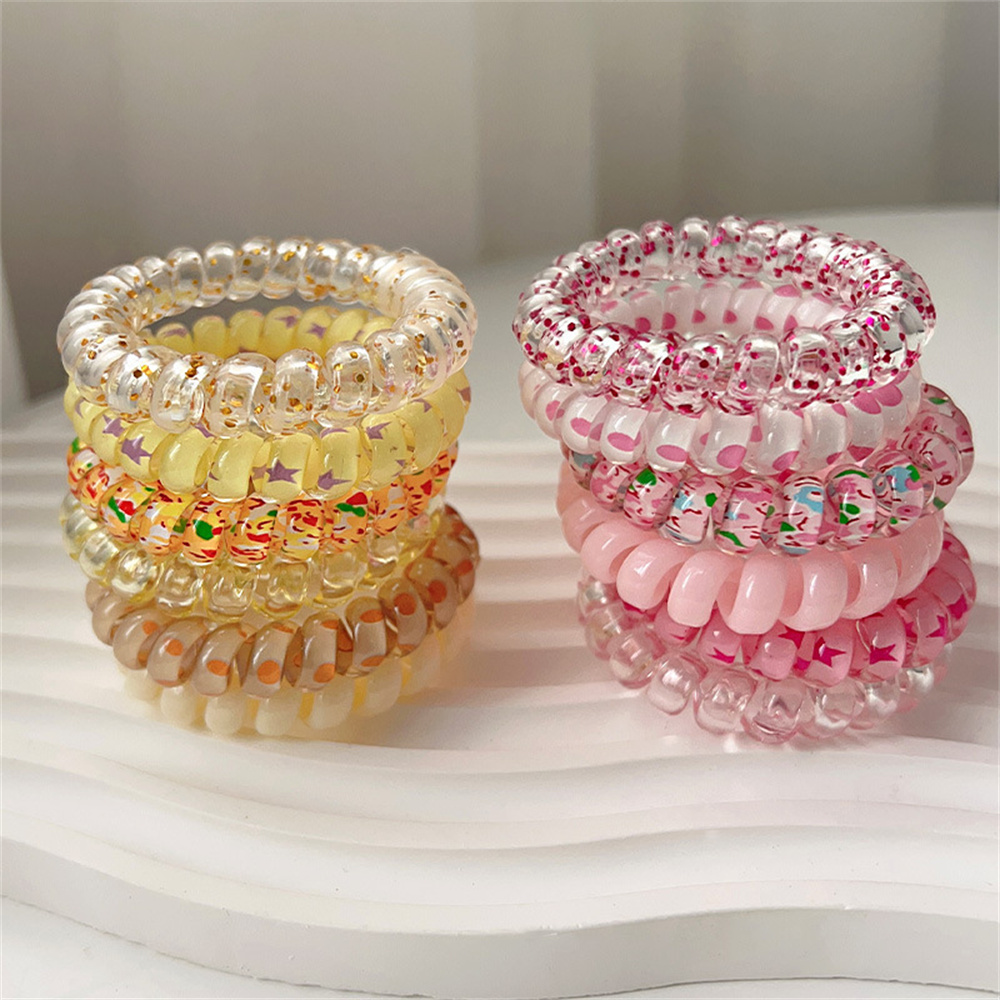 6pcs Sweet Cute Colorful Spira – обзор и цена Silicone Band Women