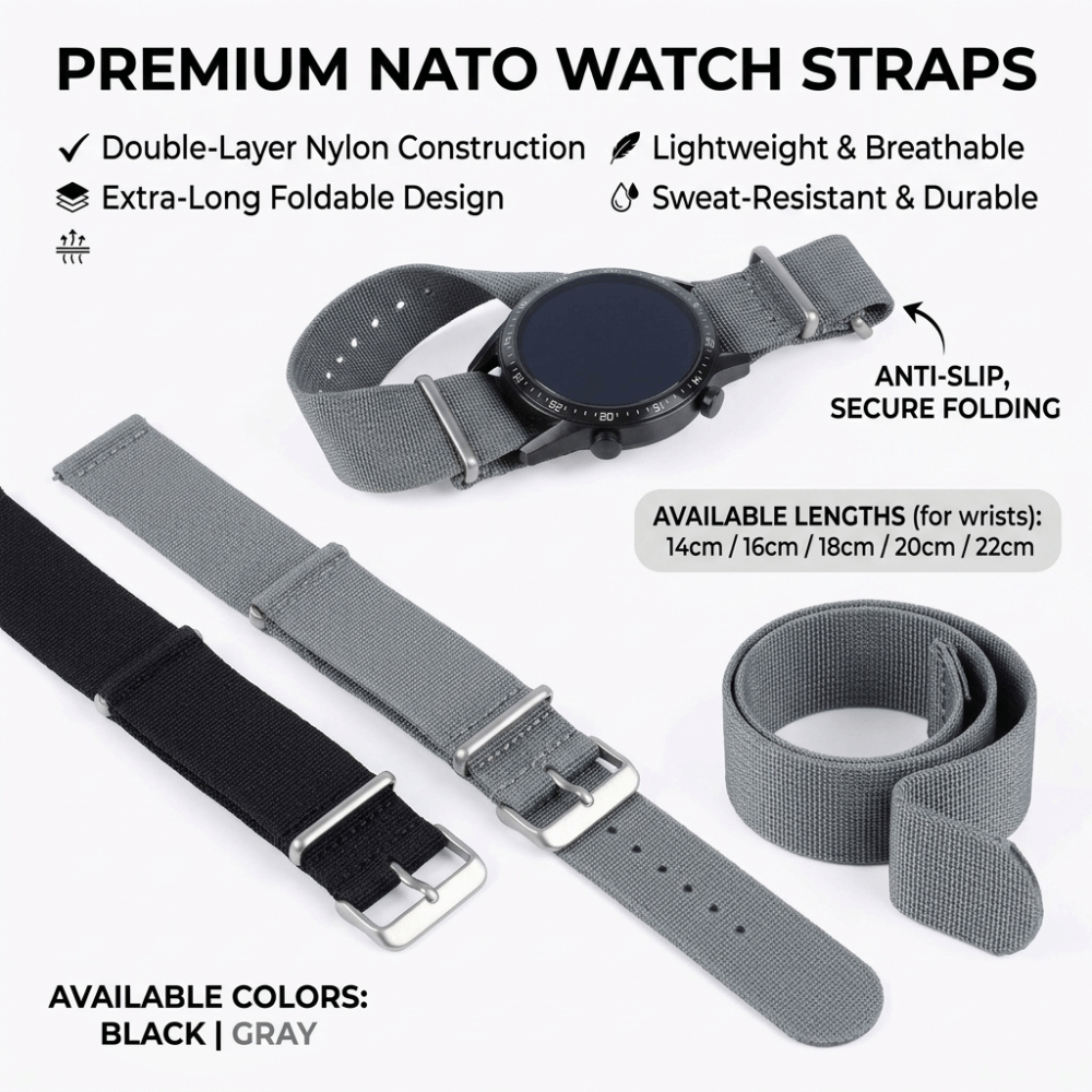 14/16/18/20/22mm NATO Watch Ba – обзор и цена Nato Strap Nylon