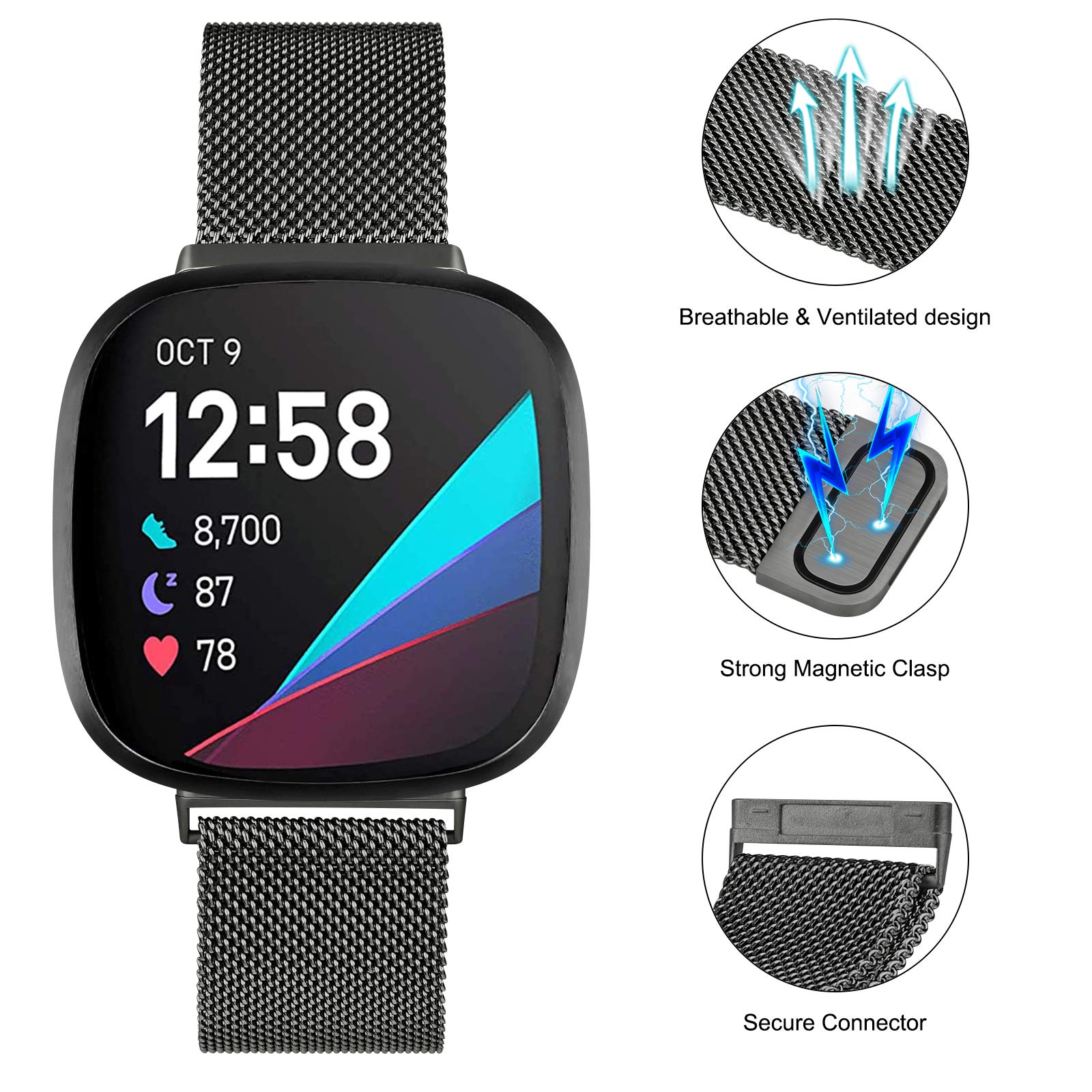 Milanese Loop strap for Fitbit – обзор и цена Milanese Loop Magnetic